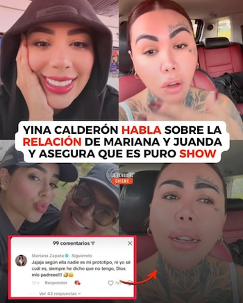 La reacción de Mariana Zapata dividió a los usuarios entre quienes respaldan a Yina Calderón y quienes defienden la autenticidad de la relación - crédito letengoelchisme / Instagram