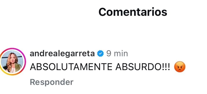 La conductora Andrea Legarreta expresa su desacuerdo en una publicación oficial del programa de telerrealidad La Casa de los Famosos México. (Redes sociales)