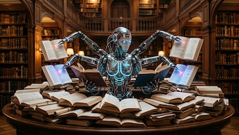 Los libros como materia prima central de la IA: la disputa de las tecnológicas por el conocimiento humano