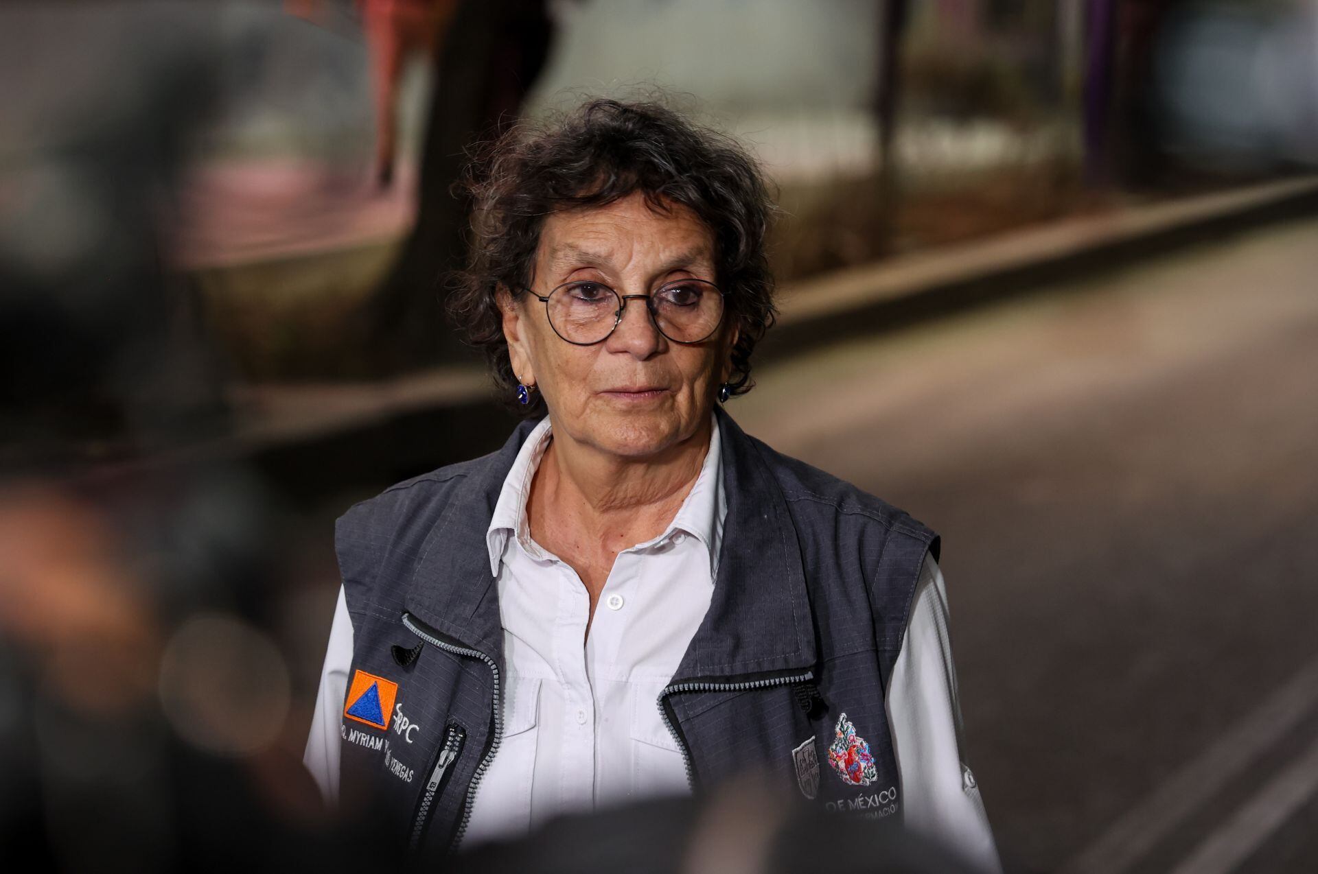 CIUDAD DE MÉXICO, 09MARZO2026.- Myriam Urzúa, titular de Protección Civil de la Ciudad de México, dió informe de los avances de los trabajos de rescate en el derrumbe de un edificio que se encontraba en demolición sobre Calzada de Tlalpan a la altura de metro San Antonio Abad. FOTO: GALO CAÑAS/CUARTOSCURO.COM