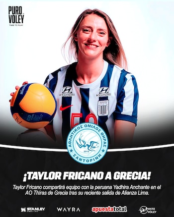 De acuerdo con Puro Vóley, Taylor Fricano vestirá la camiseta del AO Thiras.