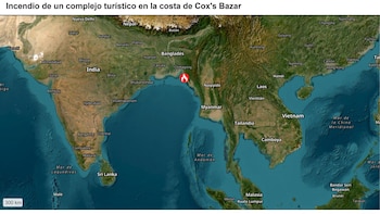 Mueren al menos diez turistas al incendiarse un complejo vacacional en la costa de Bangladesh