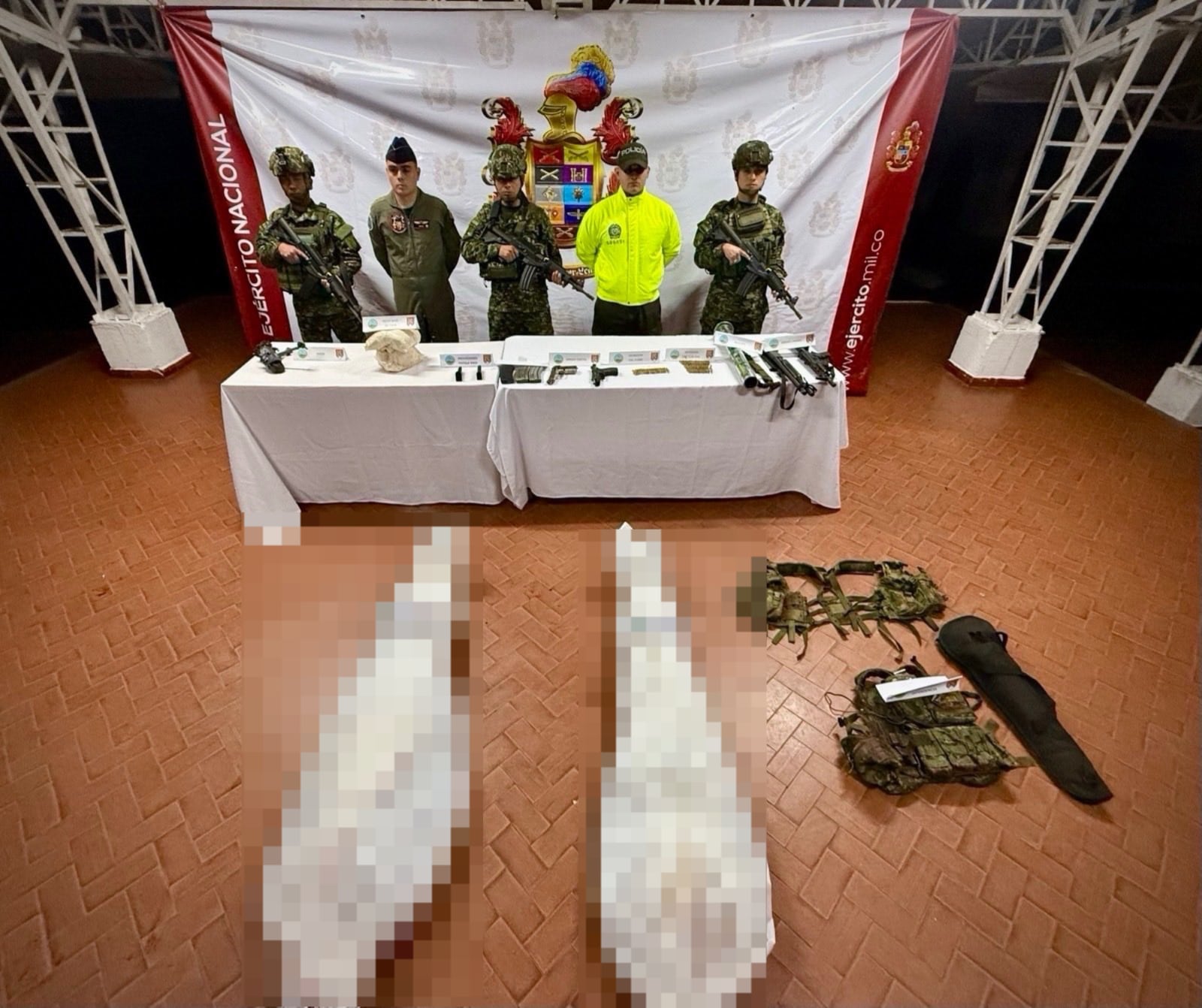 Dos integrantes de la estructura ilegal Jaime Martínez murieron durante una operación militar en el municipio de Cajibío - crédito @ABDELAESPRIELLA / X