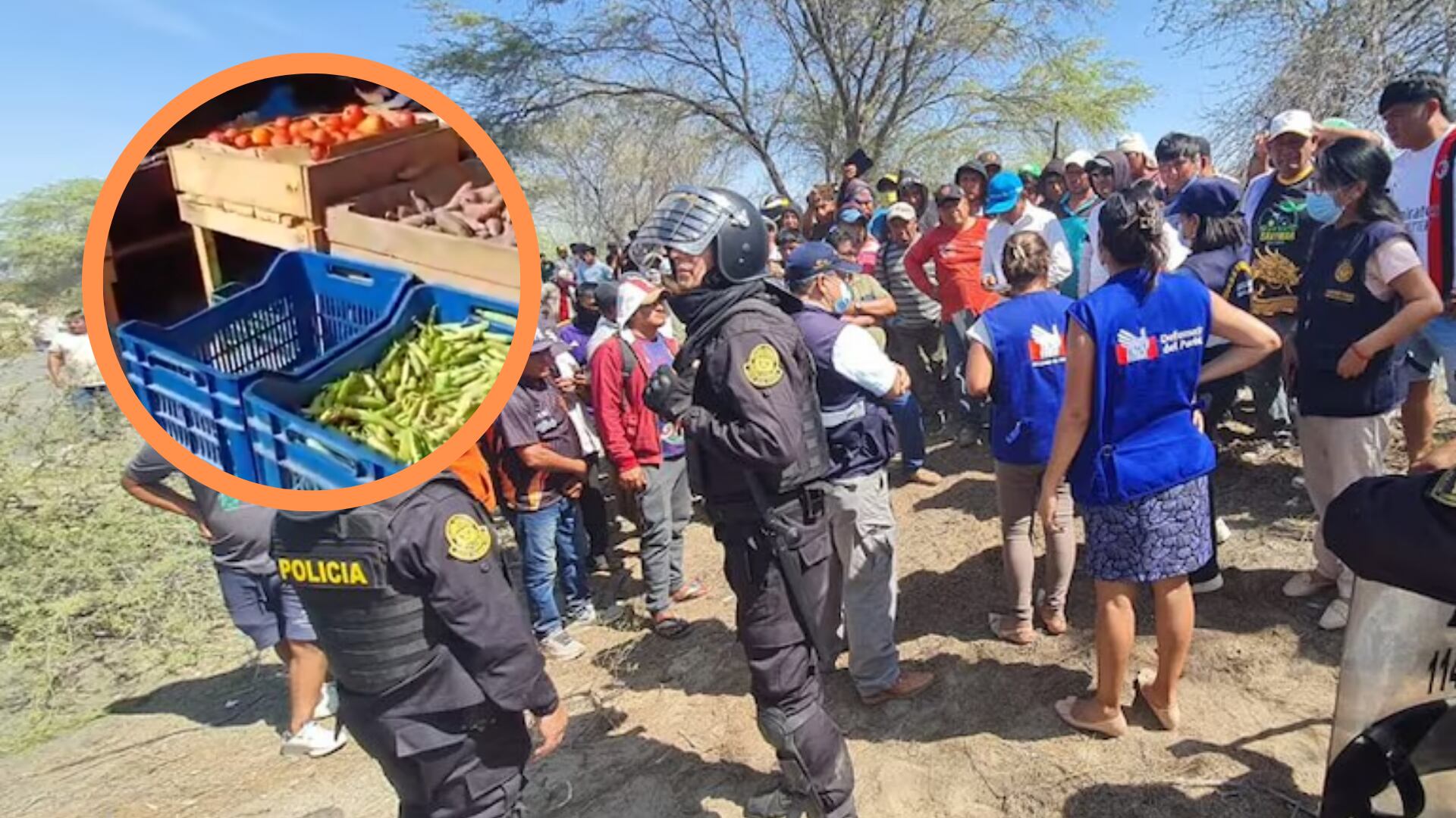 La toma del puente Simón Rodríguez complicó la conexión entre Tumbes y Piura. (Composición: Infobae)