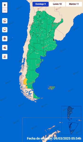 El SMN alertó por fuertes