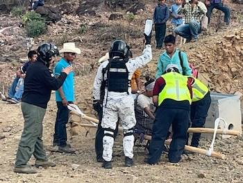 La mujer estaba en una
