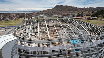 Colapso en coliseo de Puno