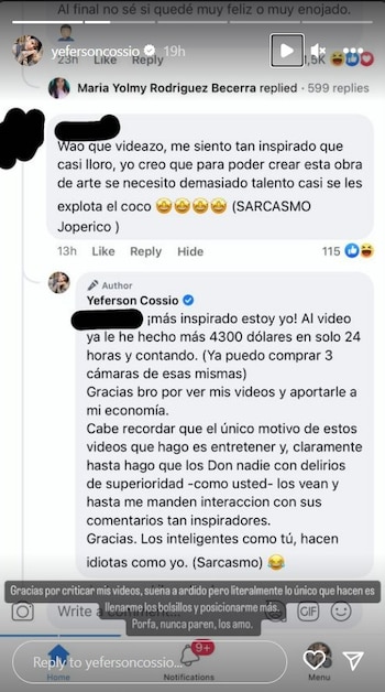 Yeferson Cossio respondió a comentarios negativos por broma que le hizo su hermana: “Gracias por criticar mis videos, lo único que hacen es llenarme los bolsillos”.