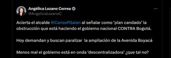 La senadora Angélica Lozano criticó