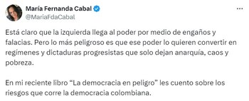 Así lo anunció María Fernanda