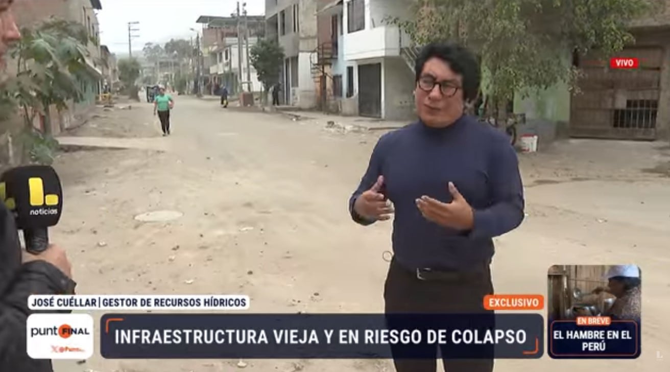 El problema está debajo de Lima: Cuarto Poder expone la situación de la infraestructura de Sedapal. Captura: Cuarto Poder.