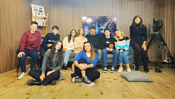 Desde la izquierda. Victoria, Franco,