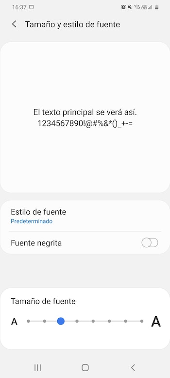 Para aumentar el tamaño de