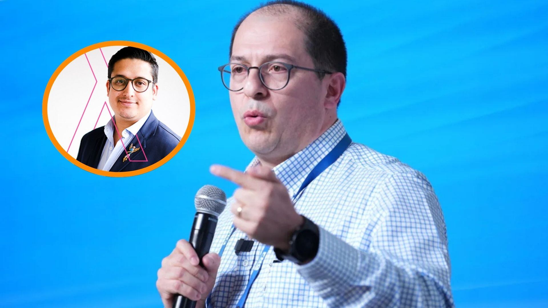 El exconsul Andrés Hernández Ramírez confrontó públicamente a Francisco Barbosa luego de que el exfiscal exigiera explicaciones sobre el viaje del presidente colombiano a Manta y los cambios en su itinerario oficial - crédito @Asobancaria/X y @AndresCamiloHR