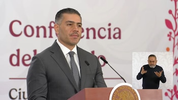 El titular de la Secretaría de Seguridad Ciudadana federal, Omar García Harfuch, explicó que la rápida actuación de las autoridades y la neutralización del agresor, hizo que no hubiera más muertos Foto: Captura e pantalla conferencia de prensa mañanera