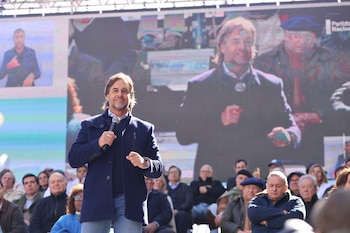 El expresidente Luis Lacalle Pou en su regreso al ruedo político en Uruguay (Partido Nacional)