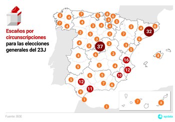 Mapa de reparto de escaños