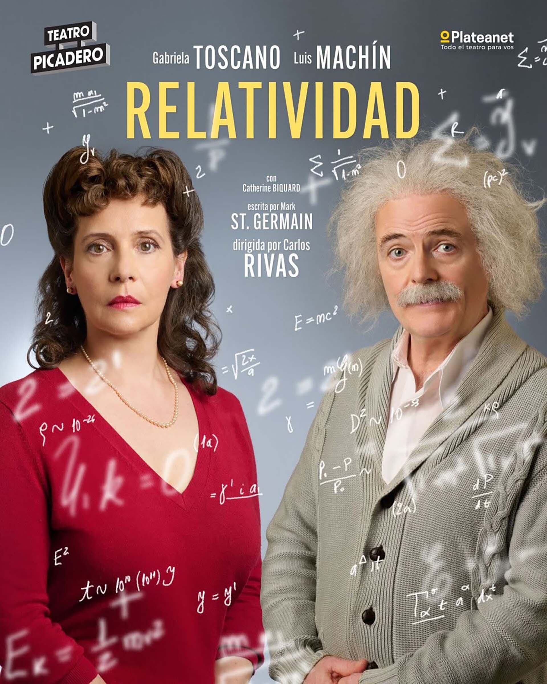 Gabriela Toscano y Luis Machín en Relatividad, Teatro El Picadero