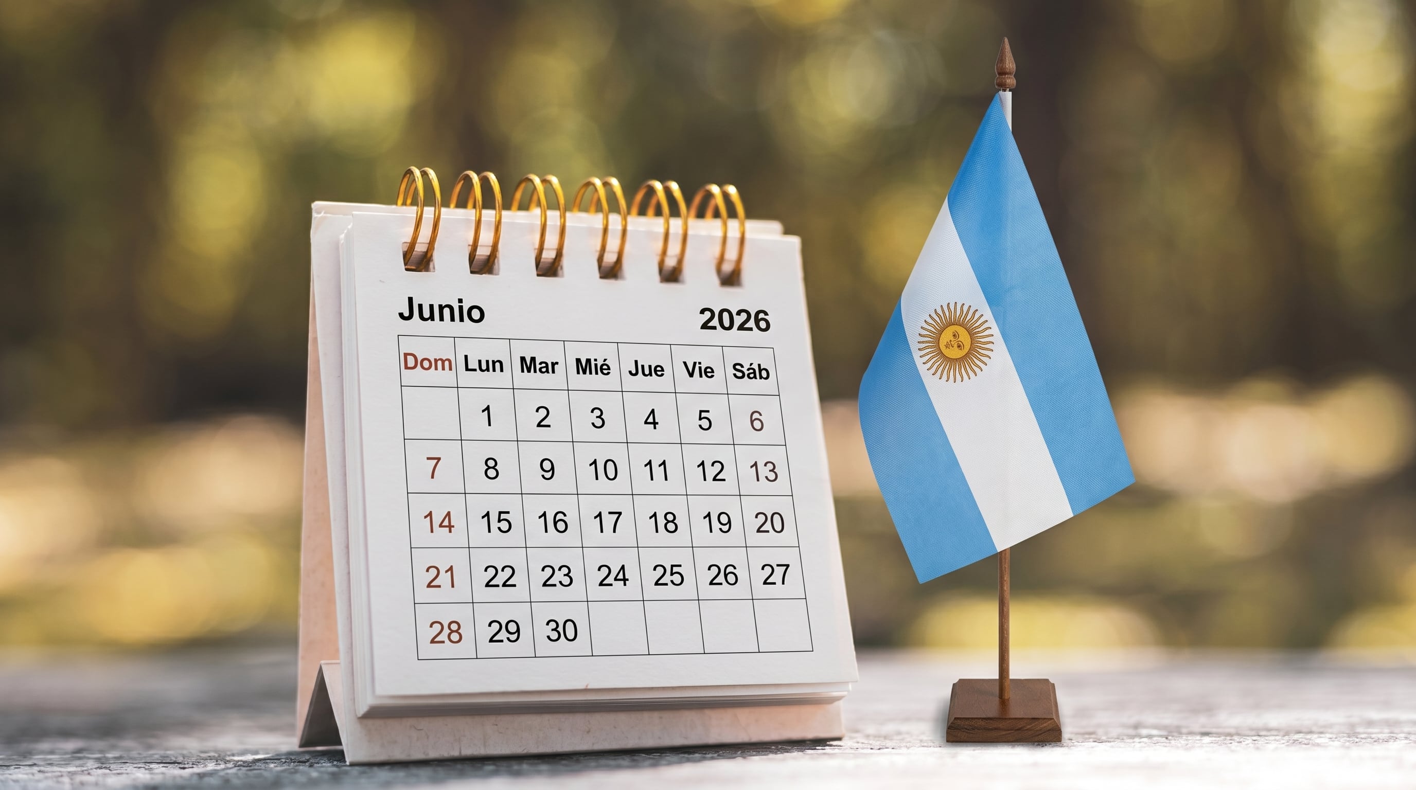 El calendario de feriados de junio 2026 en Argentina incluye dos fechas nacionales, con solo un fin de semana largo durante el mes (Imagen Ilustrativa Infobae)
