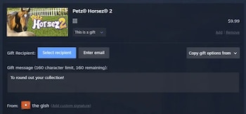 Steam te permite regalar juegos por correo electrónico. (Steam)