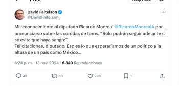 Faitelson felicitó a Ricardo Monreal