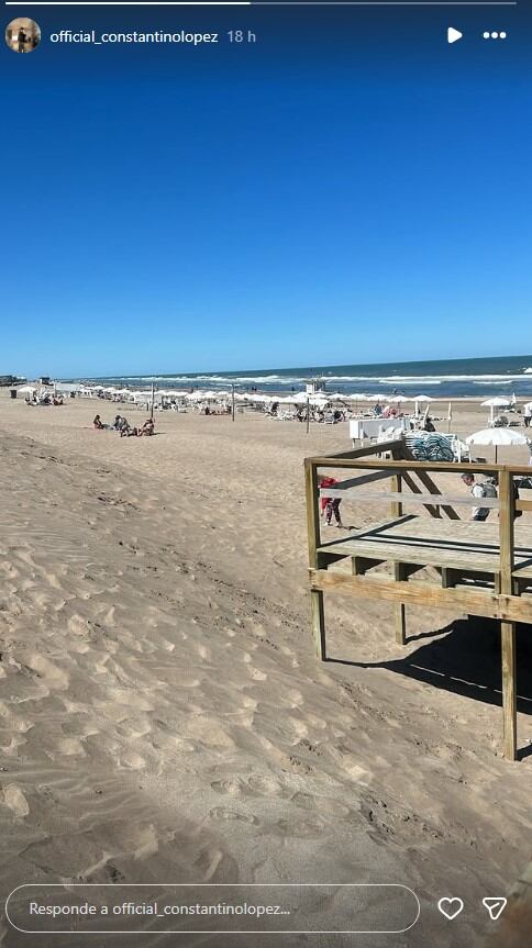 Maxi López se divirtió con sus tres hijos en las playas de Cariló aprovechando el feriado largo en Argentina (Instagram)