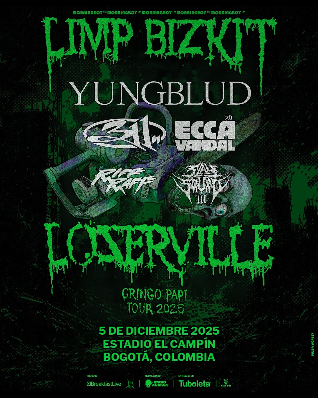 Limp Bizkit encabeza la lista de artistas del Festival Loserville - crédito @breakfast_live/IG