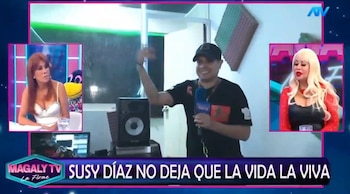 Susy Díaz cuenta cómo nació su romance con Andy V y por qué terminó regresando con el ‘Mero Loco’. Captura: Magaly TV: La Firme.