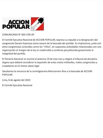 Comité Ejecutivo Nacional del partido