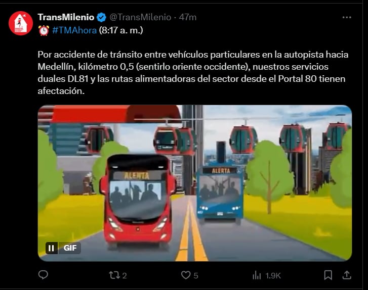 Se están implementando rutas alternas para mitigar los efectos negativos en los tiempos de desplazamiento- crédito X