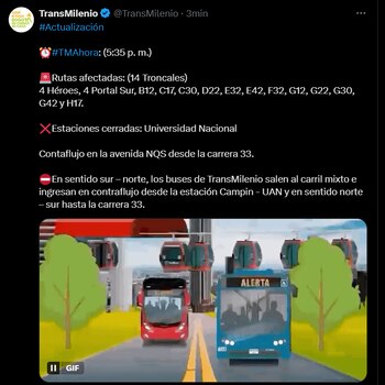 Movilidad afectada: estación Universidad Nacional