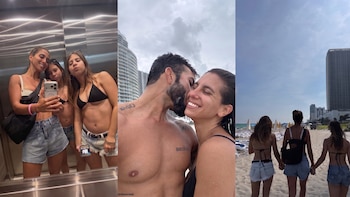 Vacaciones ensambladas, sensualidad al sol y amor familiar: las días de Cinthia Fernández y Roberto Castillo en Miami