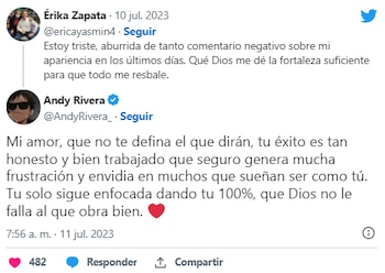 Andy Rivera defendió a Erika