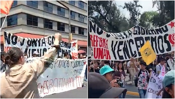 Estudiantes de la UNAM marcharon