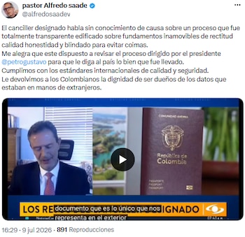 Omar Bula Escobar priorizó auditoría de tratados con Portugal, embajador en Brasil defendió gestión anterior - crédito @alfredosaadev/X