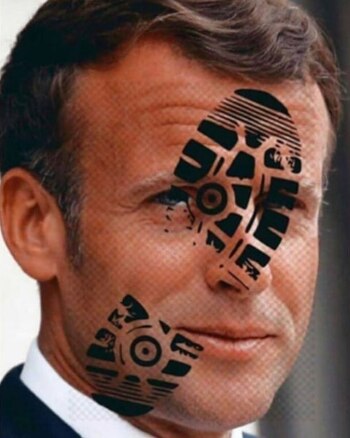 Emmanuel Macron en el posteo