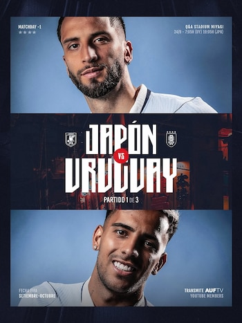 Uruguay inicia su gira asiática amistosa ante Japón.