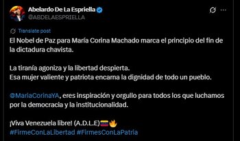 Abelardo de la Espriella felicitó