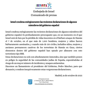 La Embajada de Israel en