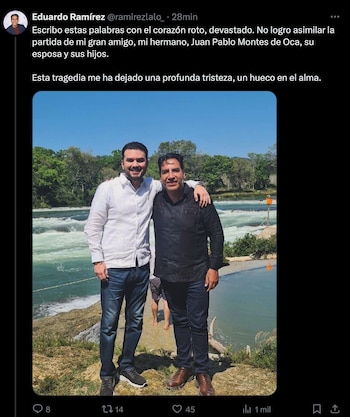 Eduardo Ramírez lamentó el fallecimiento