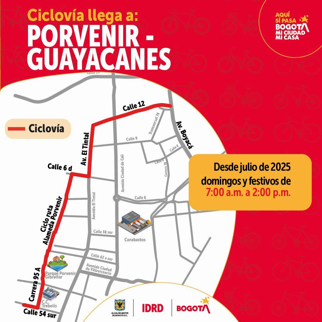 Desde el Parque El Porvenir hasta la Av. Guayacanes con Boyacá - crédito Idrd