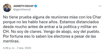 Explicó sus relaciones con los