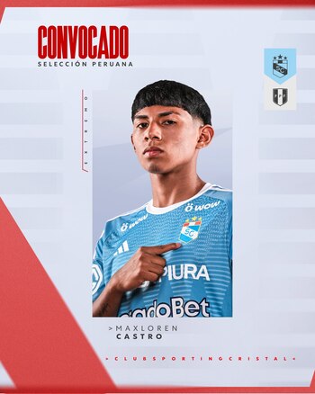 Con apenas 16 años, Maxloren Castro fue convocado a la selección peruana para los partidos ante Colombia y Ecuador por Eliminatorias 2026.