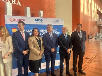 05/10/2026 Valladolid, sede de las cumbres de la Asociación Iberoamericana de Cámaras de Comercio (AICO) y de la Asociación Iberoamericana de Cámaras de Comercio, Industria y Servicios (CIAC) .
POLITICA CASTILLA Y LEÓN ESPAÑA EUROPA VALLADOLID ECONOMIA