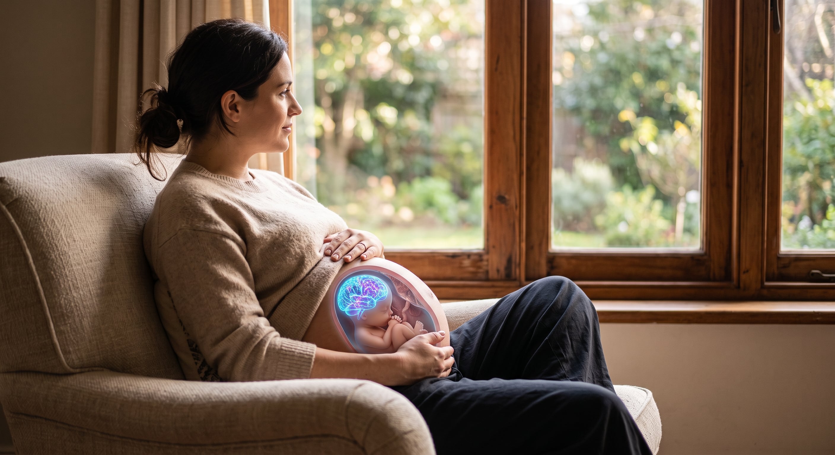 Un estudio de la Universidad de Aberdeen analizó cómo la inflamación materna durante el embarazo puede alterar el desarrollo cerebral fetal (Imagen Ilustrativa Infobae)