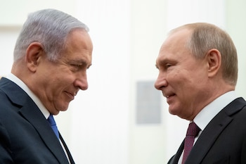 Benjamin Netanyahu y Vladimir Putin