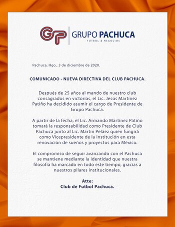 Comunicado de los Tuzos de