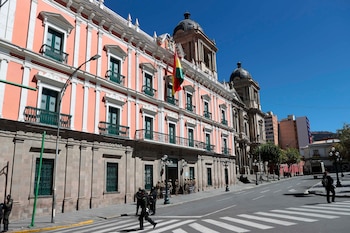 Vista del Palacio de Gobierno boliviano, en La Paz (Bolivia). EFE/Luis Gandarillas