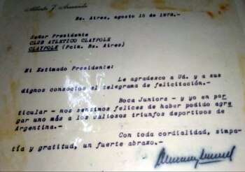 amistoso entre Boca y Claypole del 78 - Lahorca
