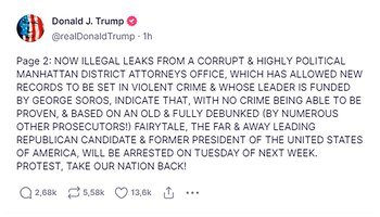 El mensaje de Donald Trump